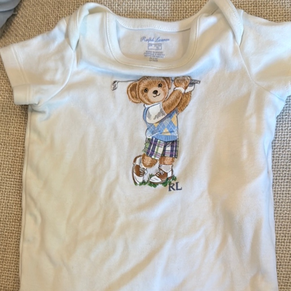 Ralph Lauren White Baby One Piece